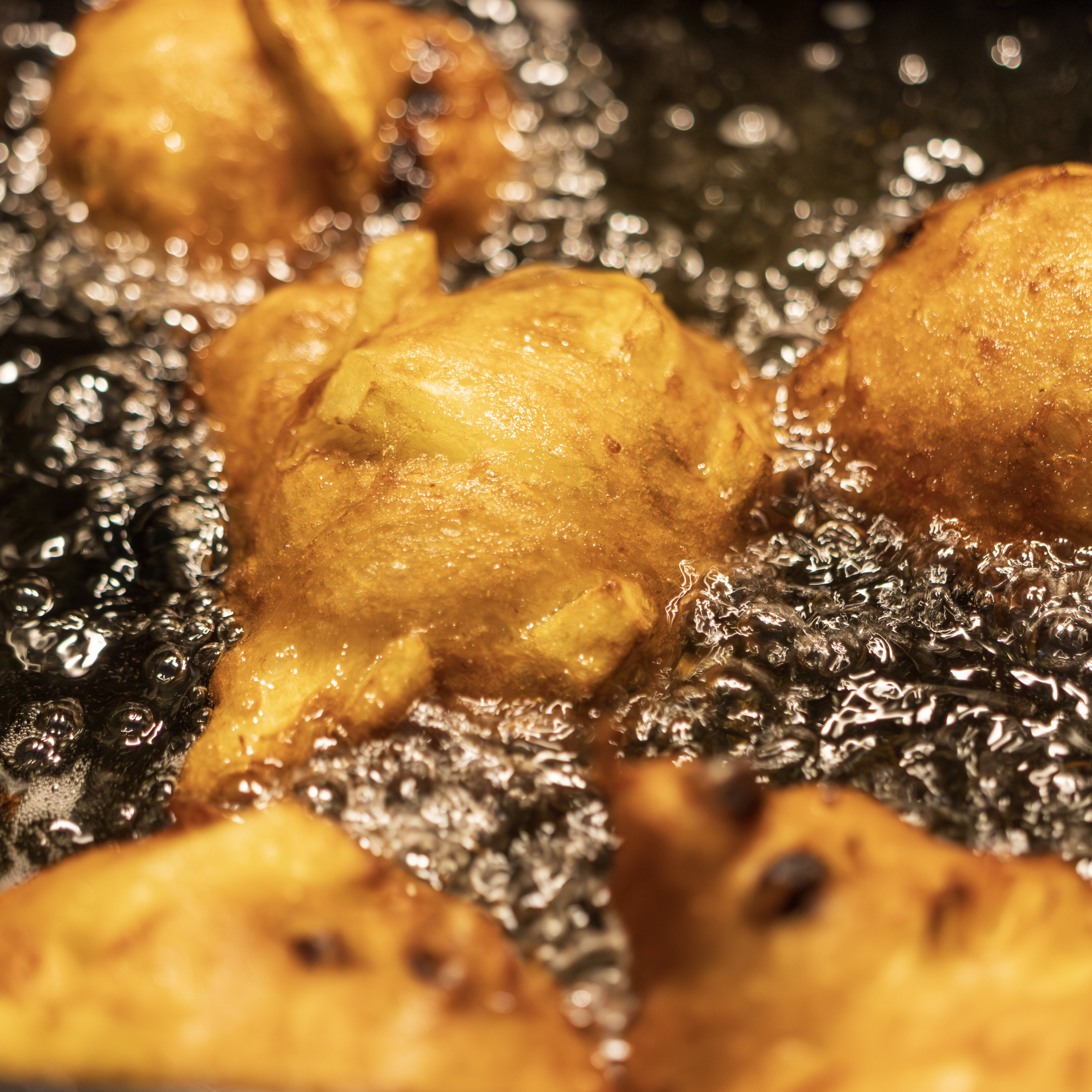Baking oil balls is always a treat.