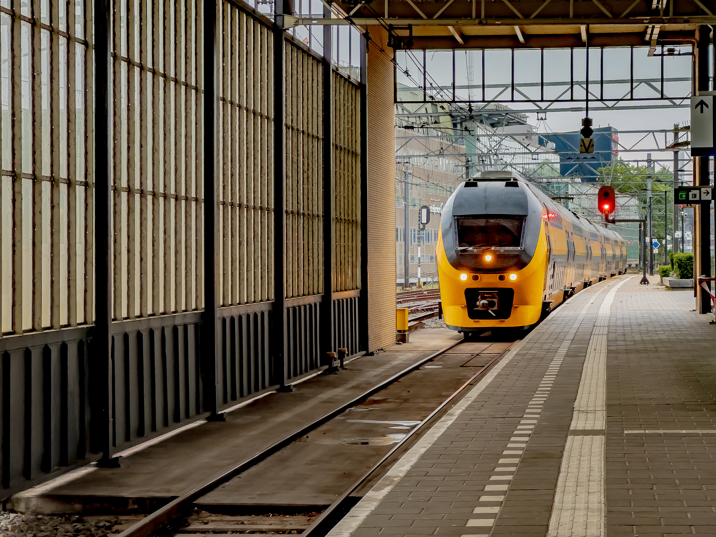 The runners in the station all run, but only one wins the race.