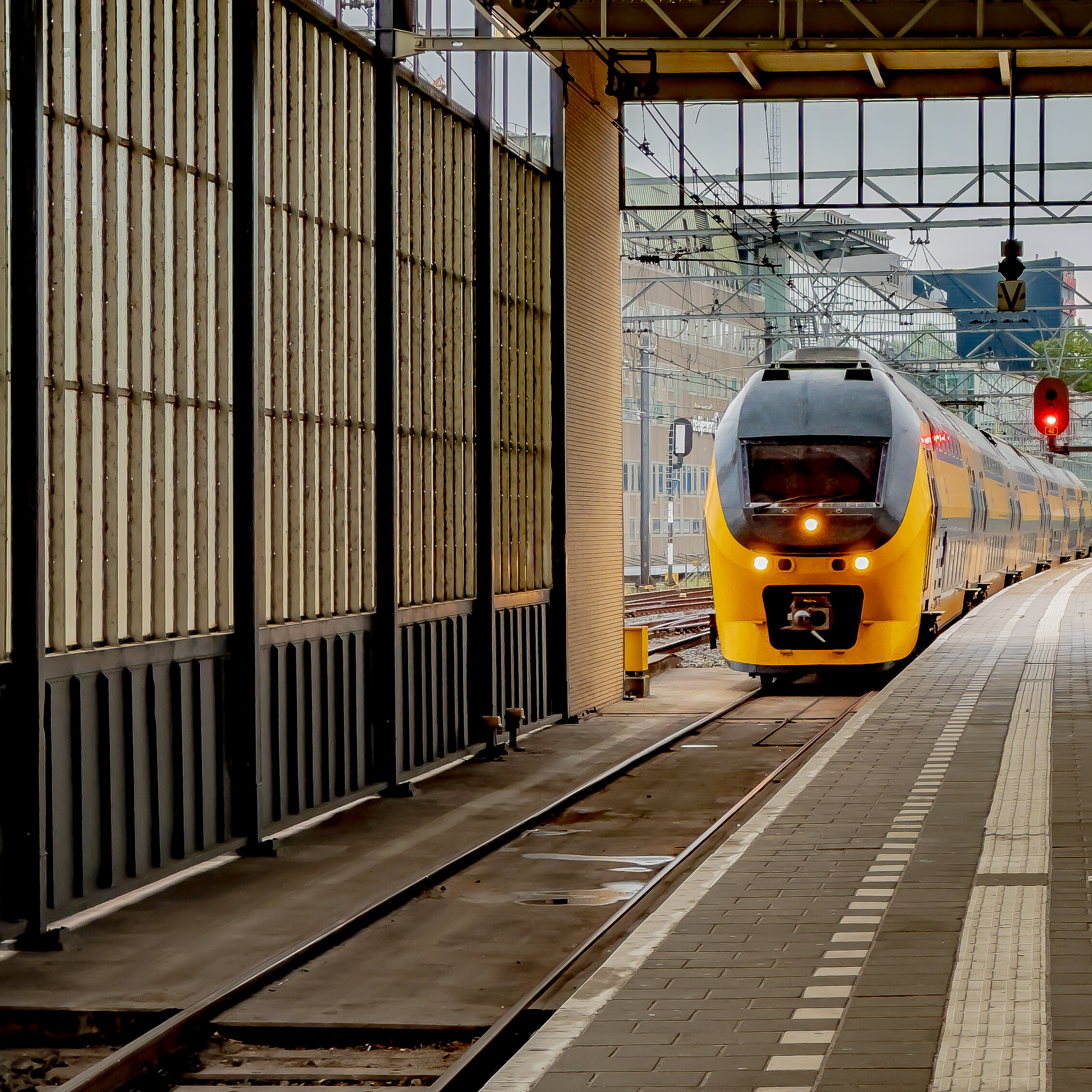 The runners in the station all run, but only one wins the race.